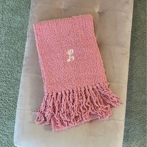 Monogram L Pink Sherpa Scarf